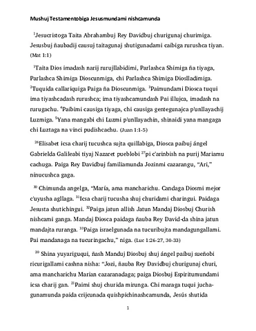 C'uilla Jesusmunda nishca versoguna